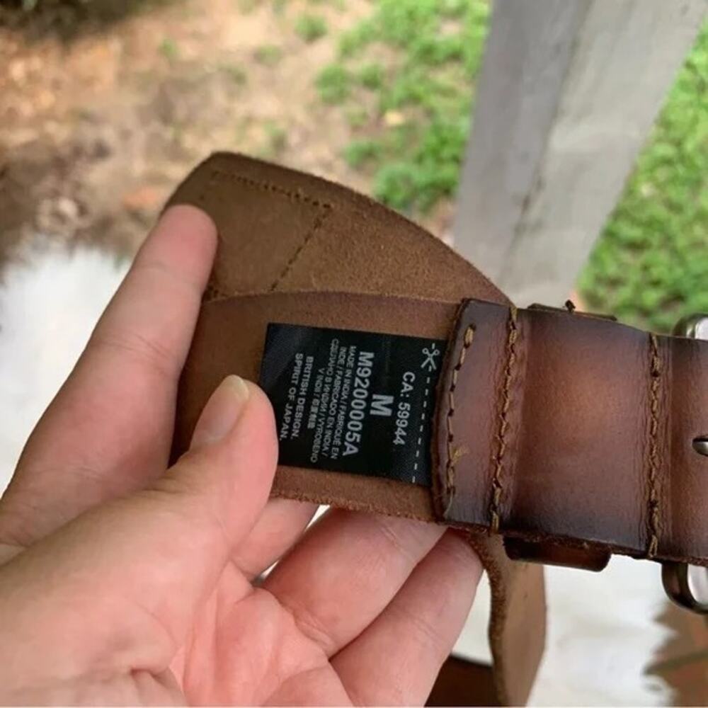 Superdry Men’s Brown Leather Belt Size Medium - Picture 2 of 8